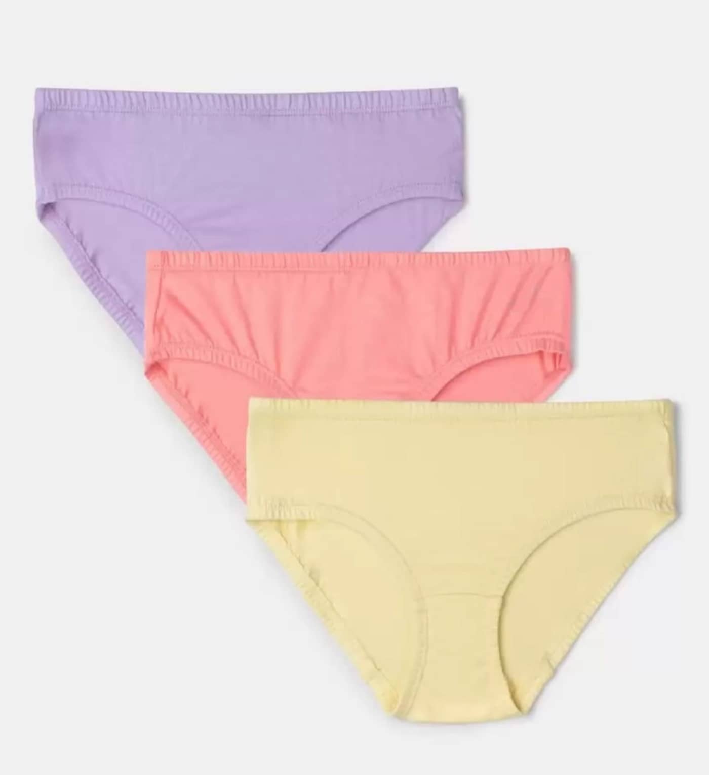 KIDBIRD Pack of 3 Cotton Blend Panties For Girls ( Multicolor )