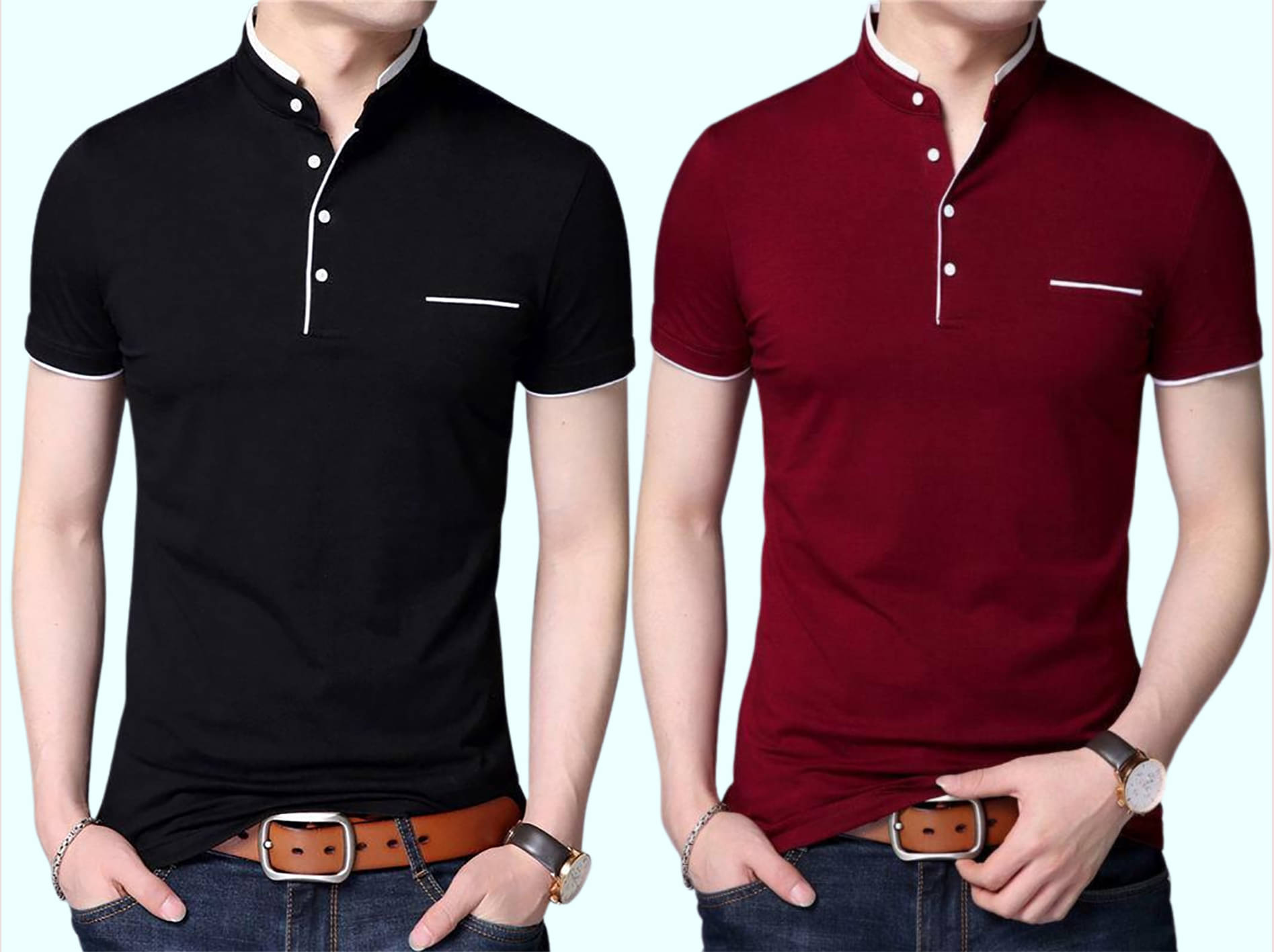     			Letsshine Men Cotton Blend Regular Fit Solid T-Shirt ( Multicolor9 )