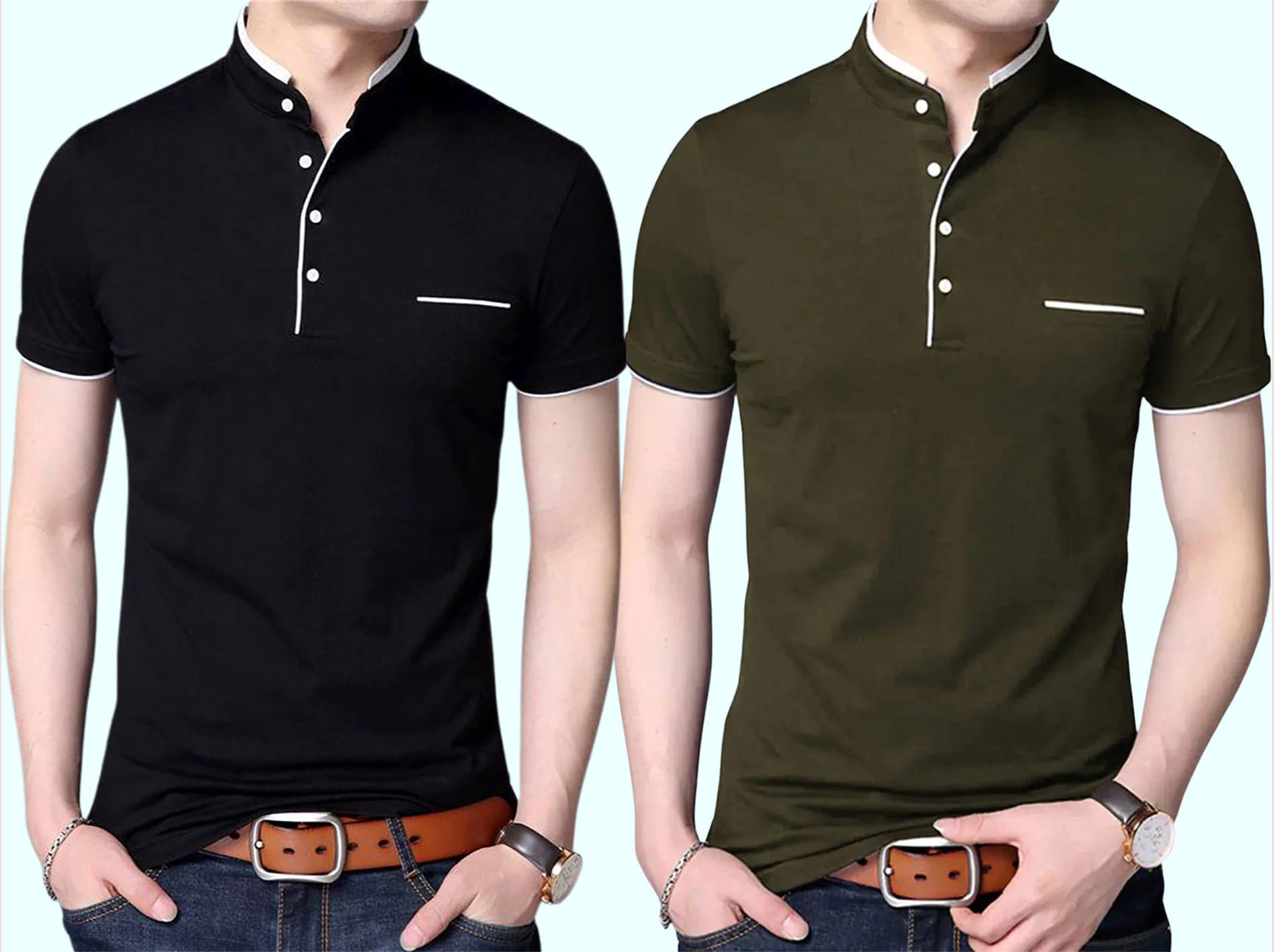    			Letsshine Men Cotton Blend Regular Fit Solid T-Shirt ( Multicolor7 )