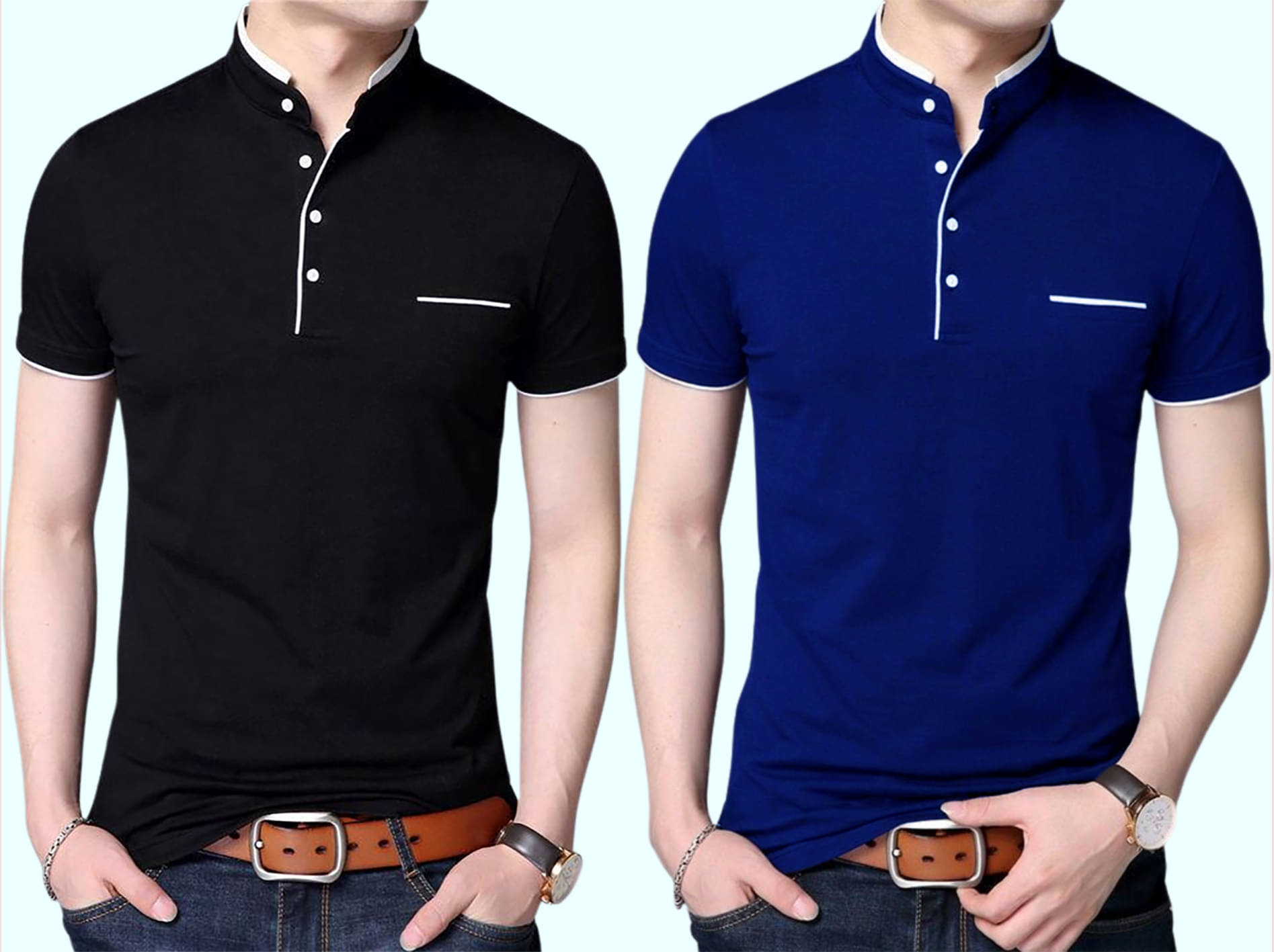     			Letsshine Men Cotton Blend Regular Fit Solid T-Shirt ( Multicolor )