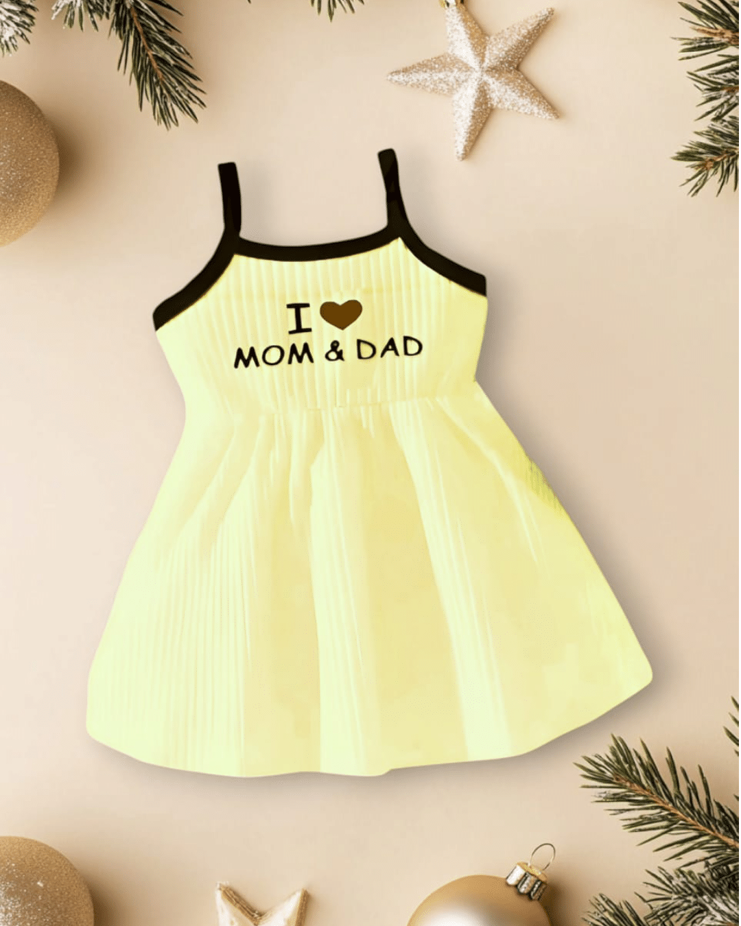     			MCST Cotton Blend Frock For Baby Girls ( Pack of 1 , Lemon )