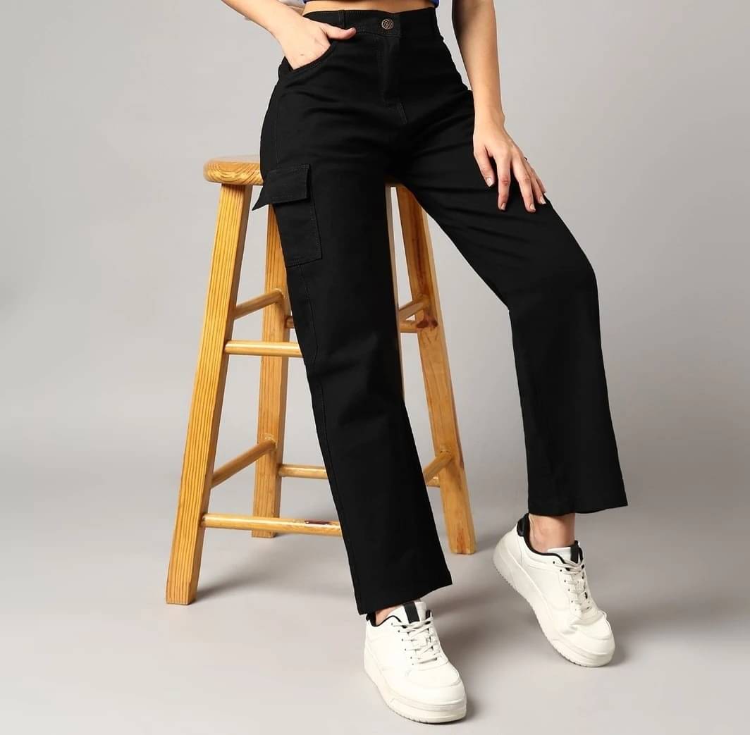     			Mercel Women's Flared High-Rise Jeans ( Black )