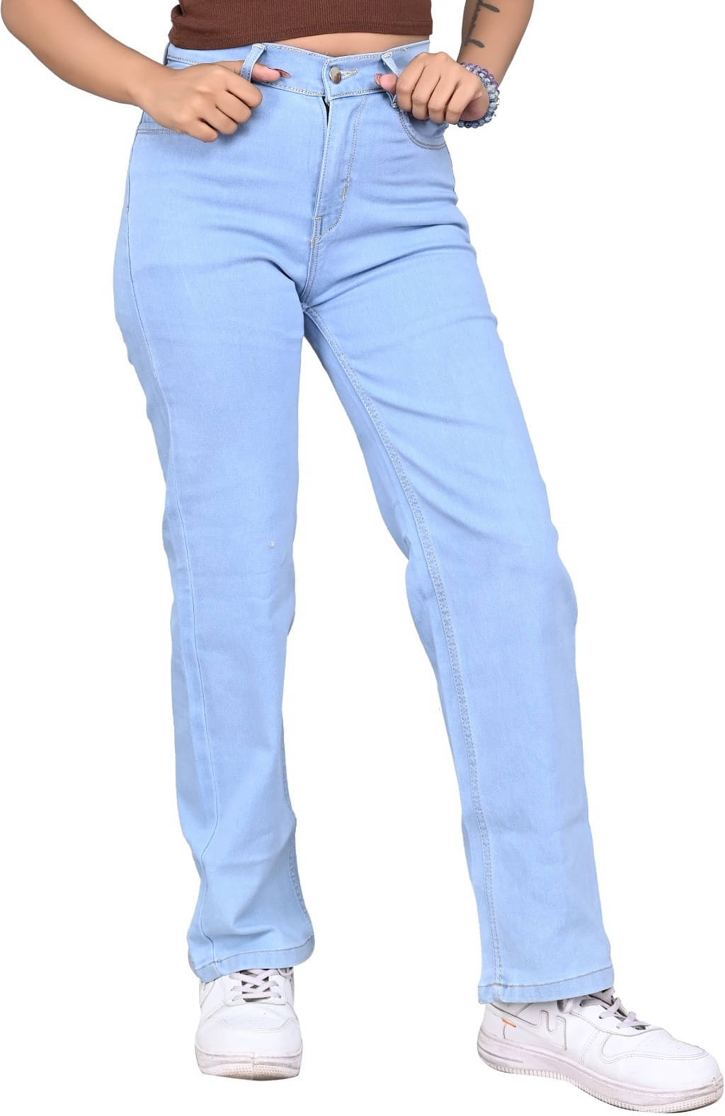     			Mercel Women's Regular Fit High-Rise Jeans ( Light Blue )
