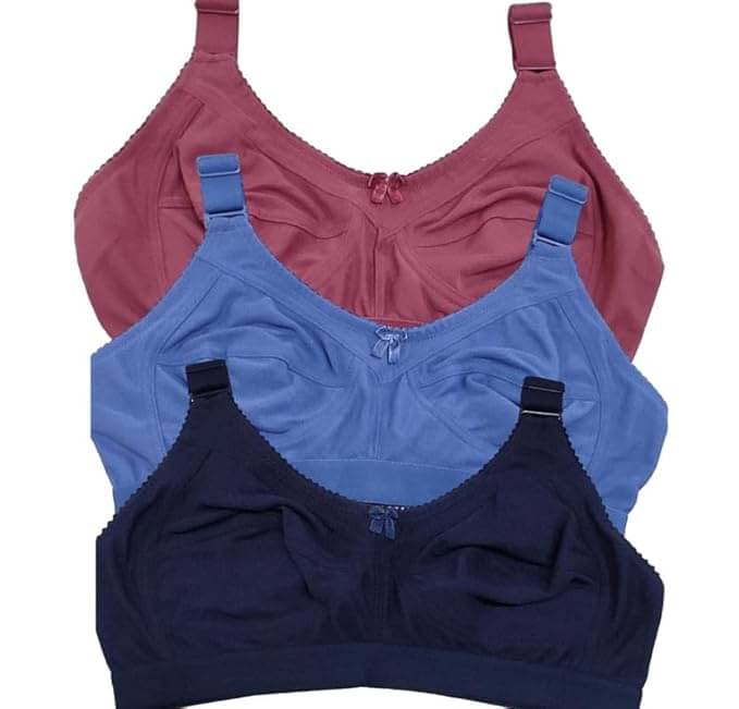 Narsingha Dreams Pack of 3 Cotton Blend Non Padded Everyday Bra For Women ( Multicolor2 ) Narsingha Dreams Pack of 3 Cotton Blend Non Padded Everyday Bra For Women ( Multicolor2 )