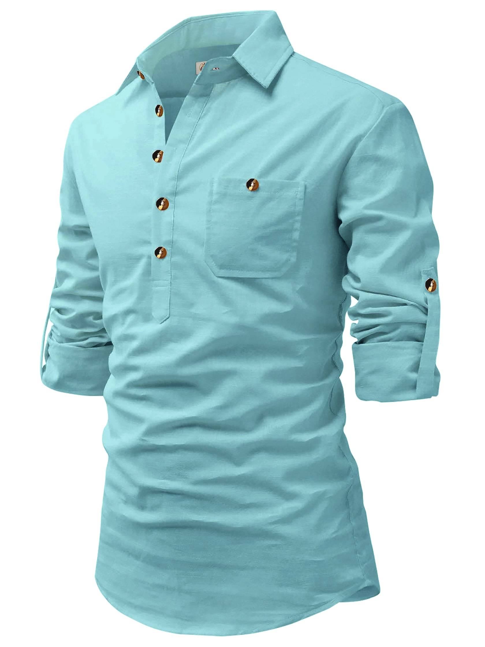 Navkanj Light Green Cotton Men's Regular Kurta ( Pack of 1 ) Navkanj Light Green Cotton Men's Regular Kurta ( Pack of 1 )