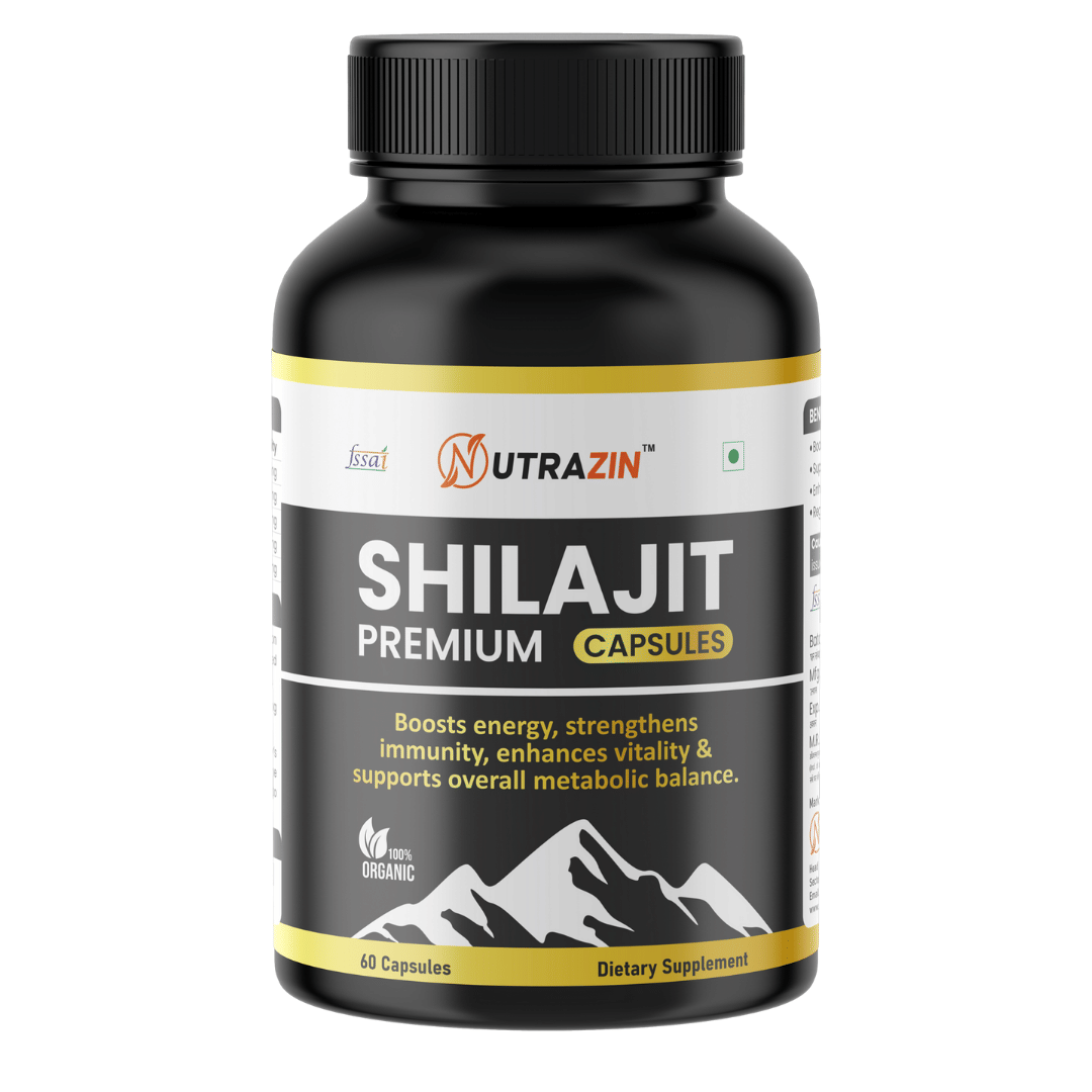 Nutrazin Shilajit Premium Capsules – 60 Capsules | Energy & Vitality Support | 100% Organic Nutrazin Shilajit Premium Capsules – 60 Capsules | Energy & Vitality Support | 100% Organic