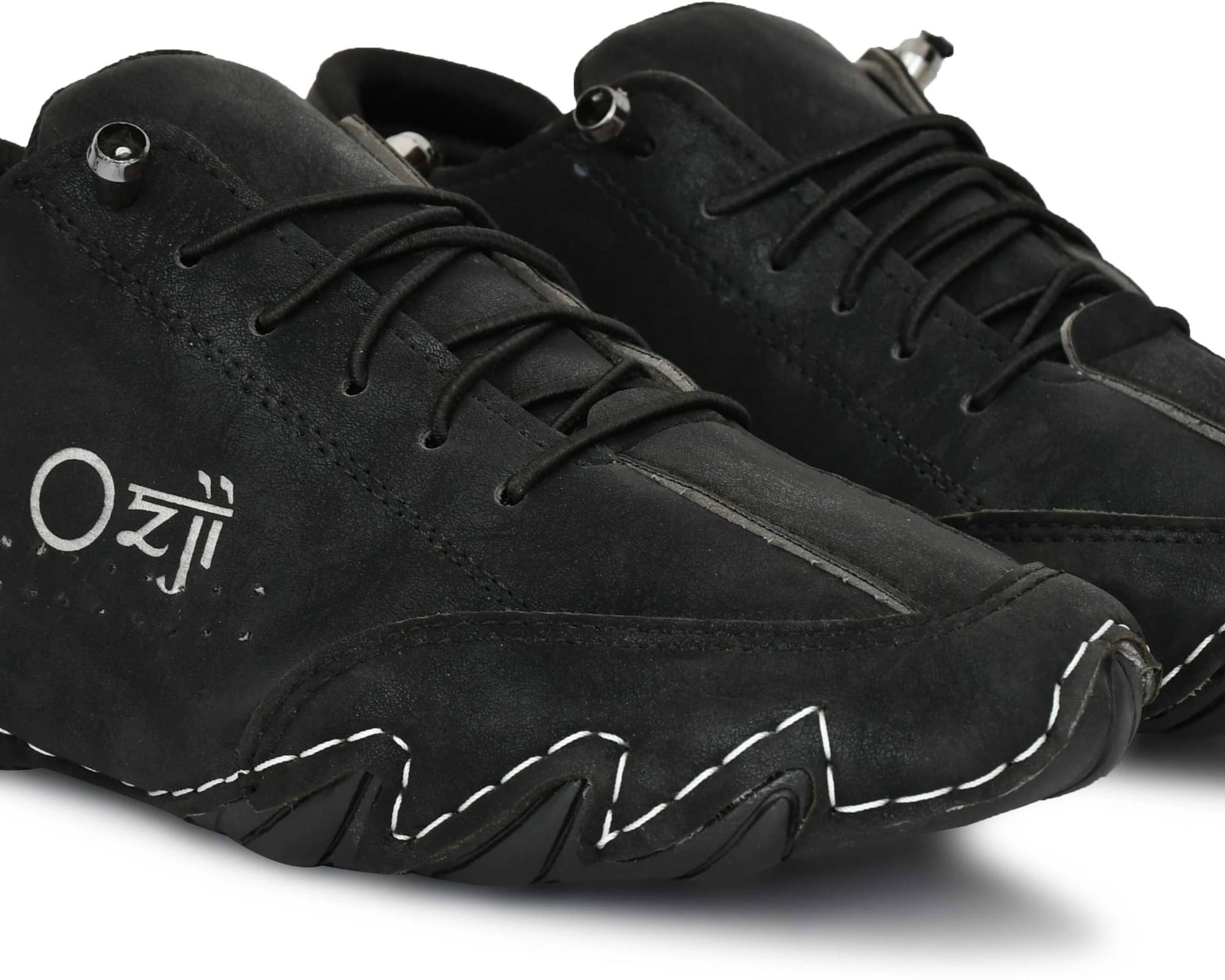     			OZJI Black Men's Slip-on Shoes