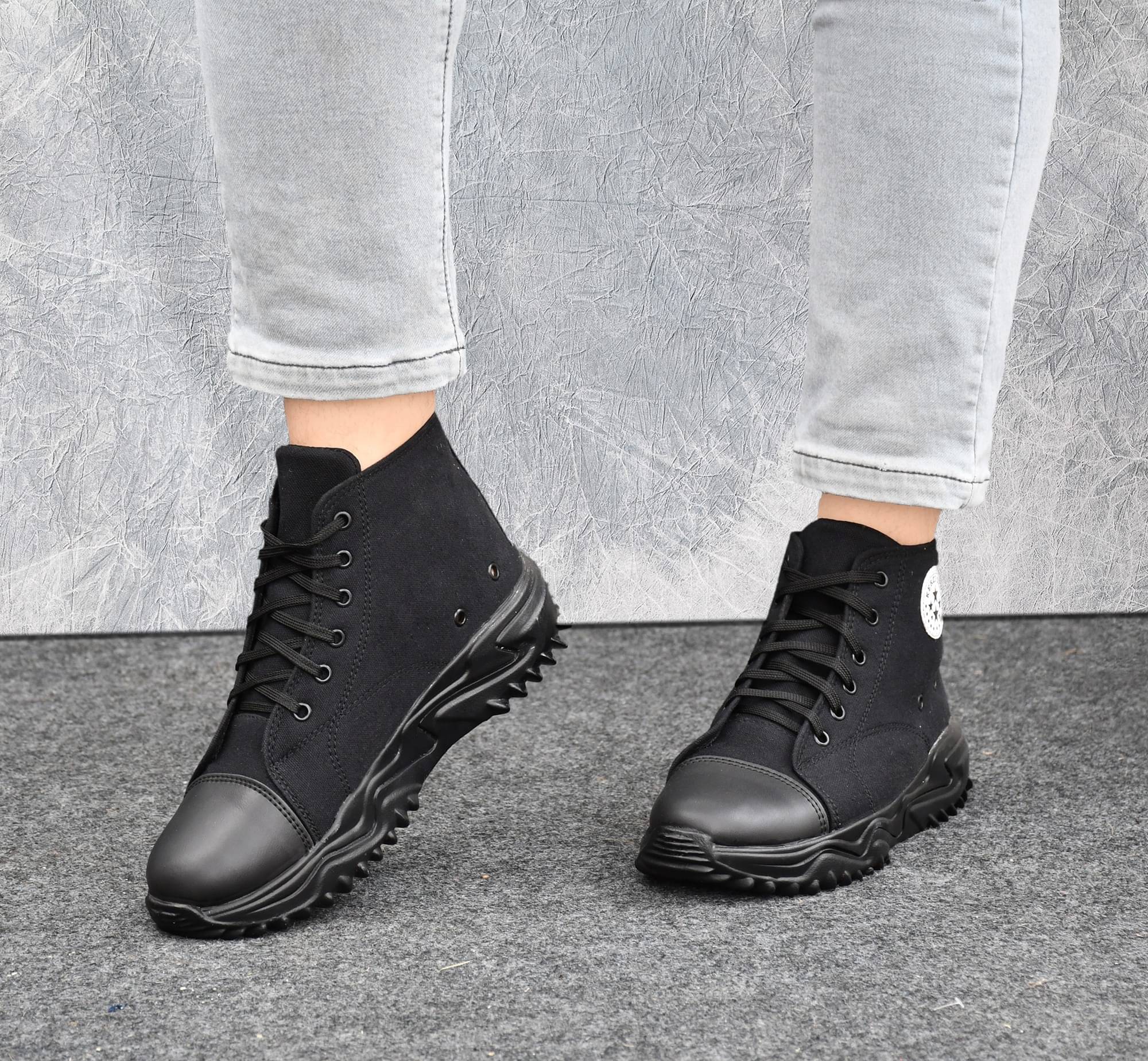     			OZJI Black Men's Slip-on Shoes