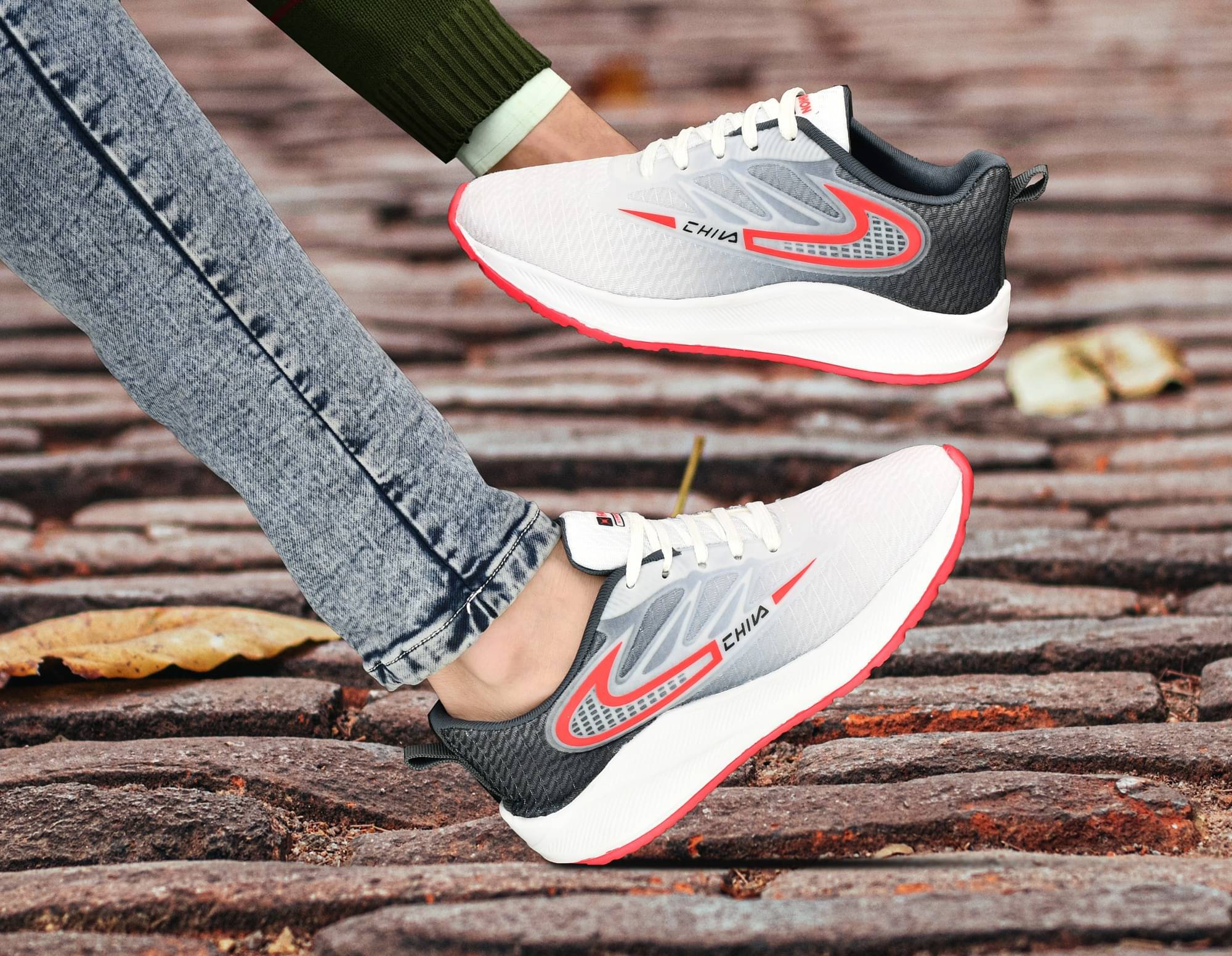 OZJI Red Men's Sports Running Shoes OZJI Red Men's Sports Running Shoes