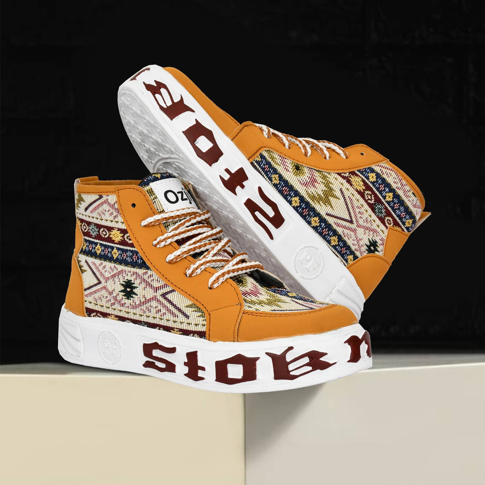     			OZJI Tan Men's Slip-on Shoes