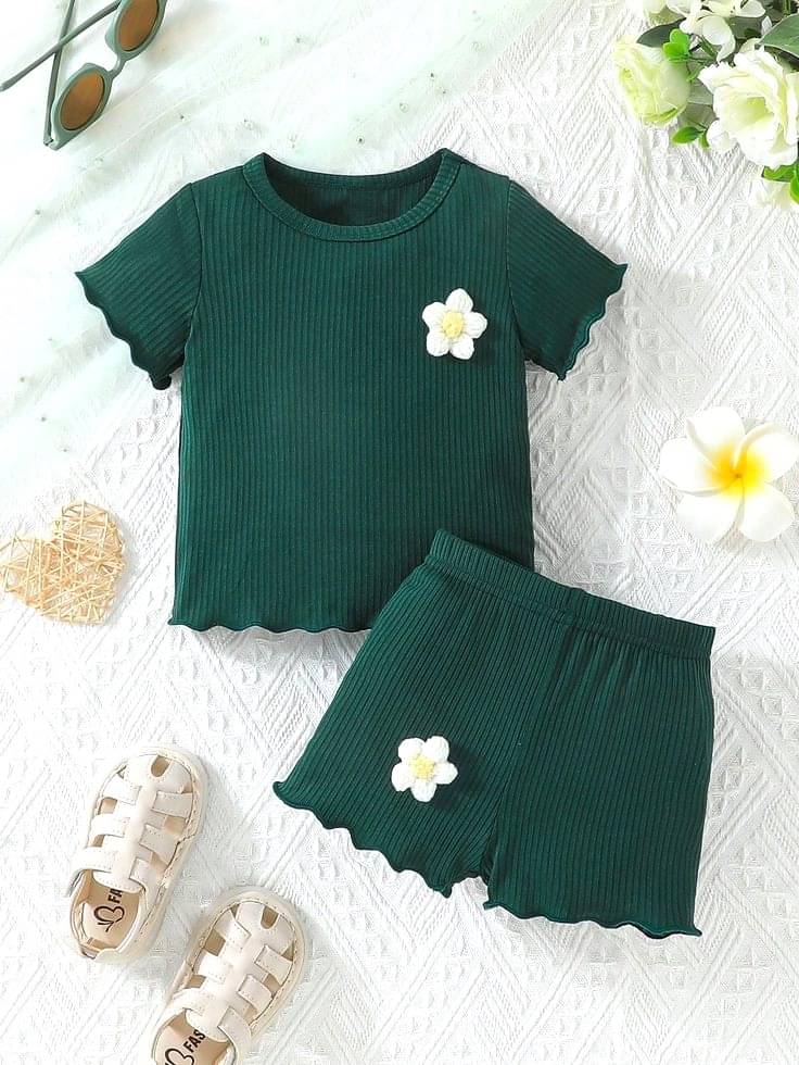     			R.POLO Pack of 1 Girls Cotton Blend T-shirt & Pants ( Dark Green )