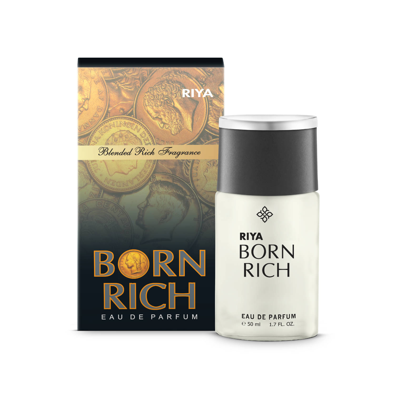    			RIYA Born Rich Perfume, Mild Long Lasting Fragrance Eau de Parfum  -  50 ml (For Men)