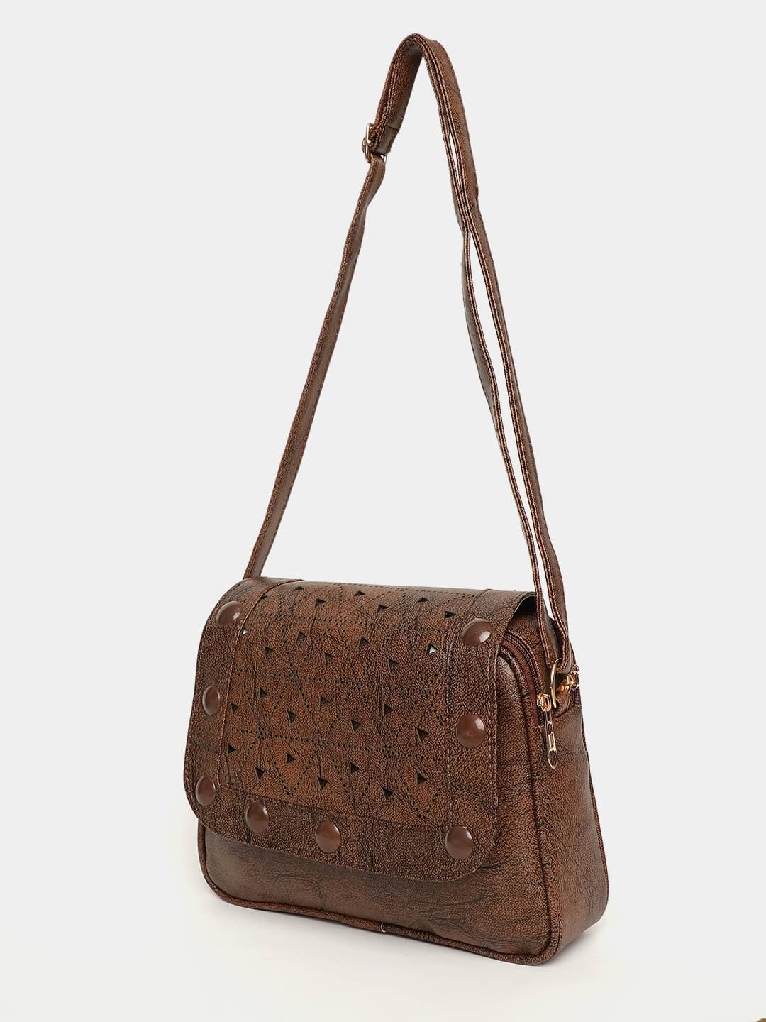     			Springberry Sling Bag PU Set of 1 ( Brown )