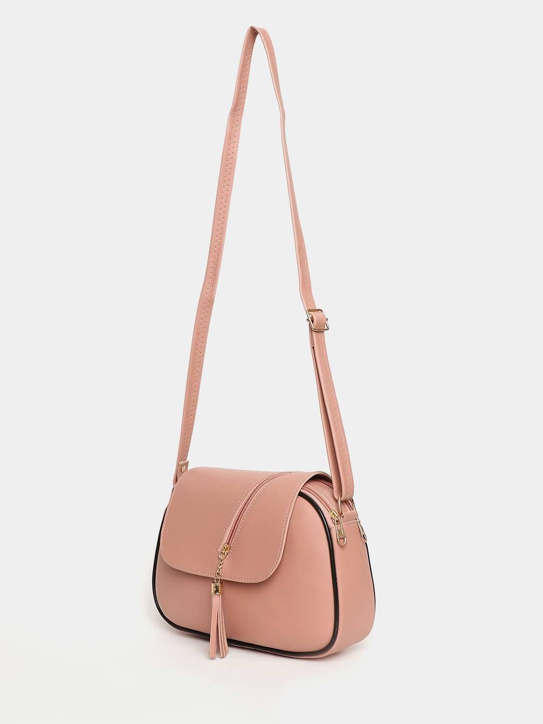     			Springberry Sling Bag PU Set of 1 ( Fluorescent Pink )