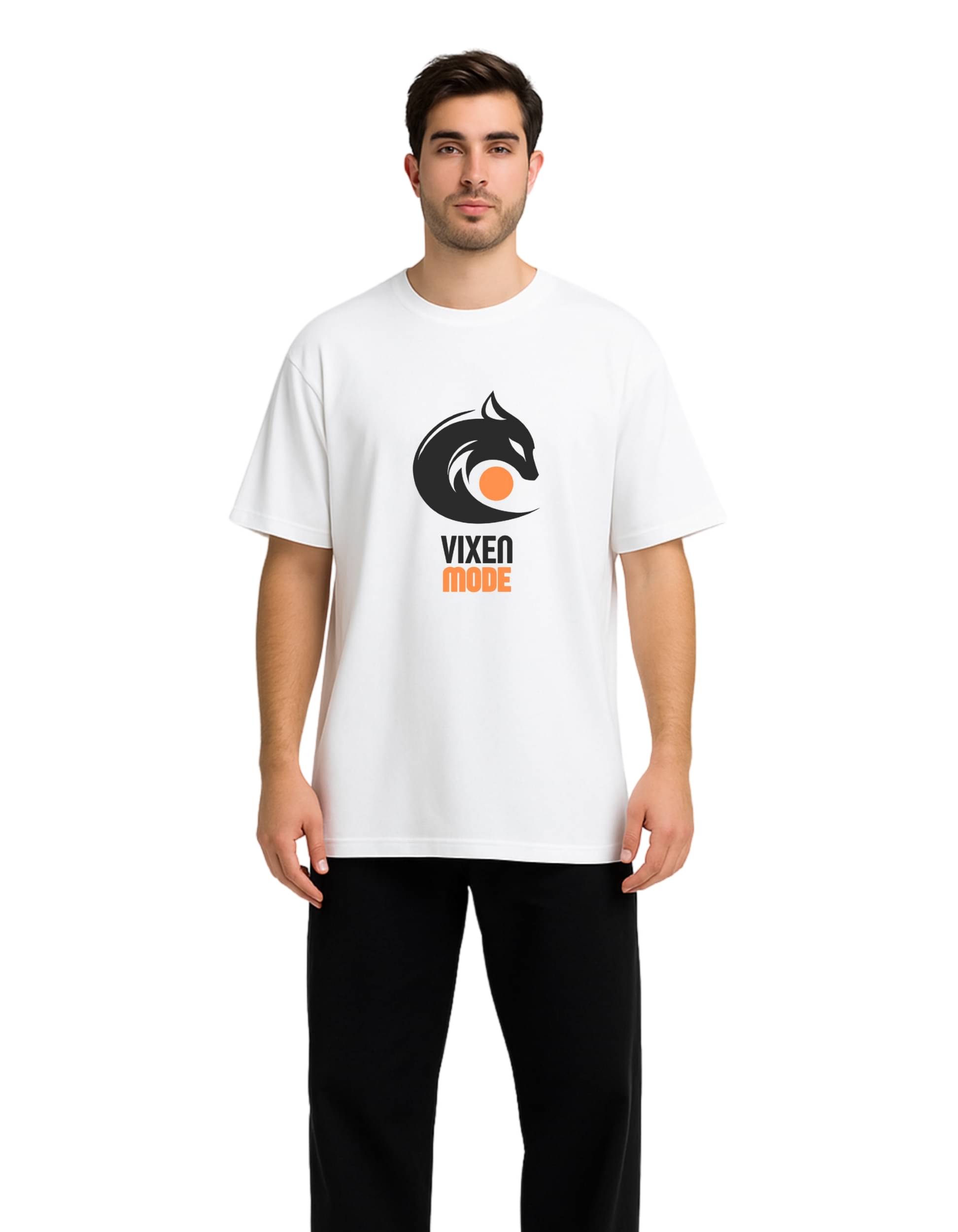     			Style Shadow Men Cotton Oversized Fit Printed T-Shirt ( White )
