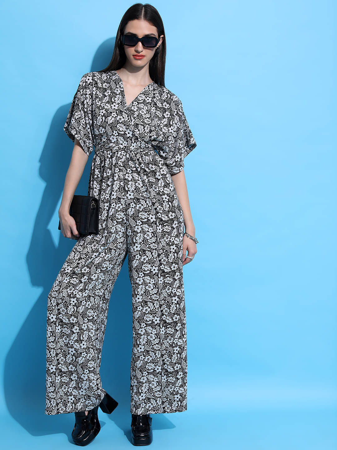     			Tokyo Talkies Women Printed Polyester Jumpsuit ( Multicolor )