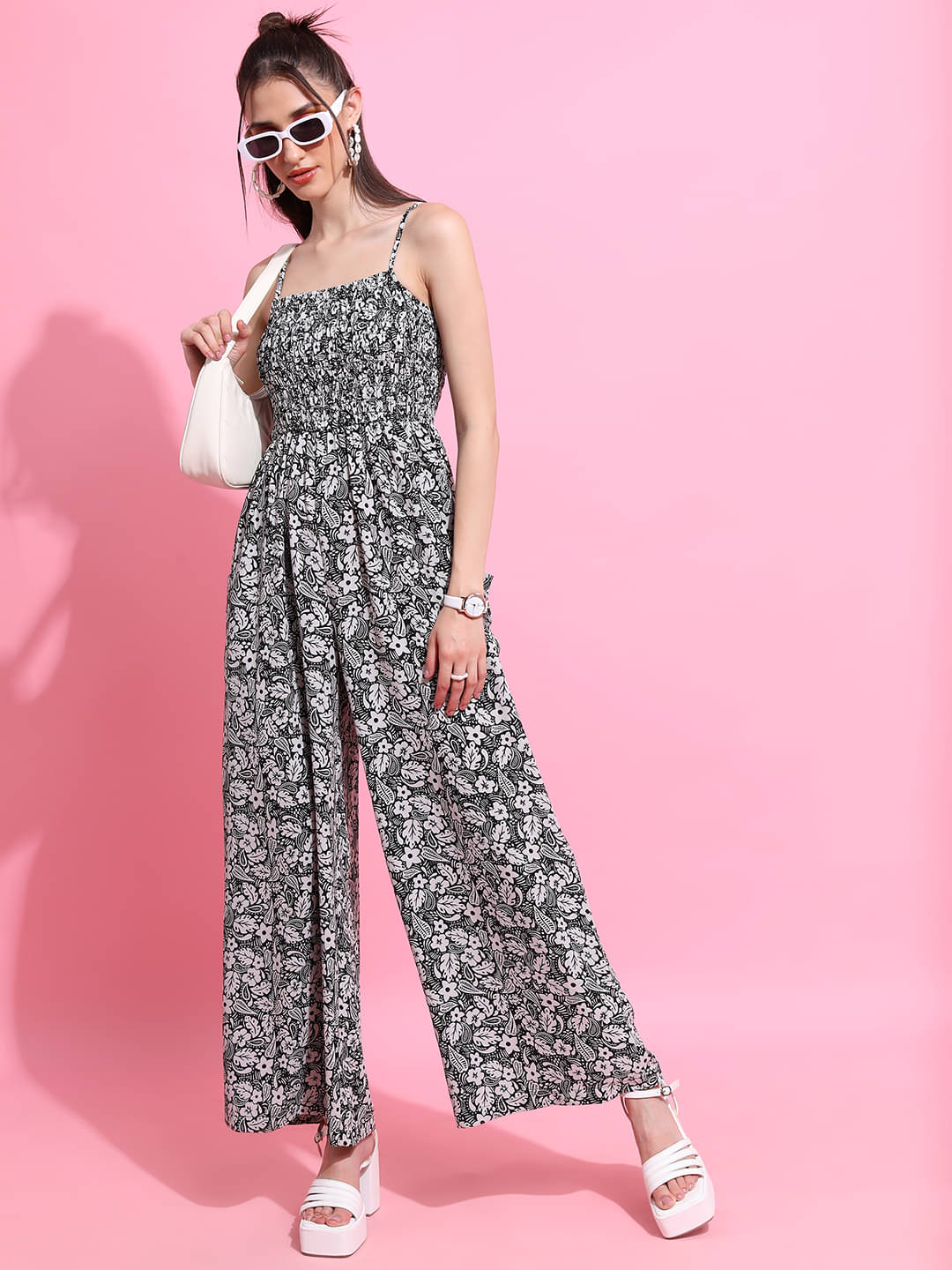 Tokyo Talkies Women Printed Polyester Jumpsuit ( Multicolor )     			Tokyo Talkies Women Printed Polyester Jumpsuit ( Multicolor )