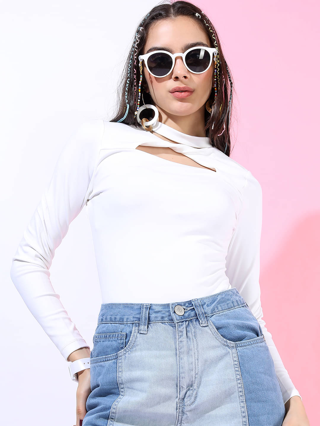 Tokyo Talkies Women Solid Polyester Jumpsuit ( White )     			Tokyo Talkies Women Solid Polyester Jumpsuit ( White )