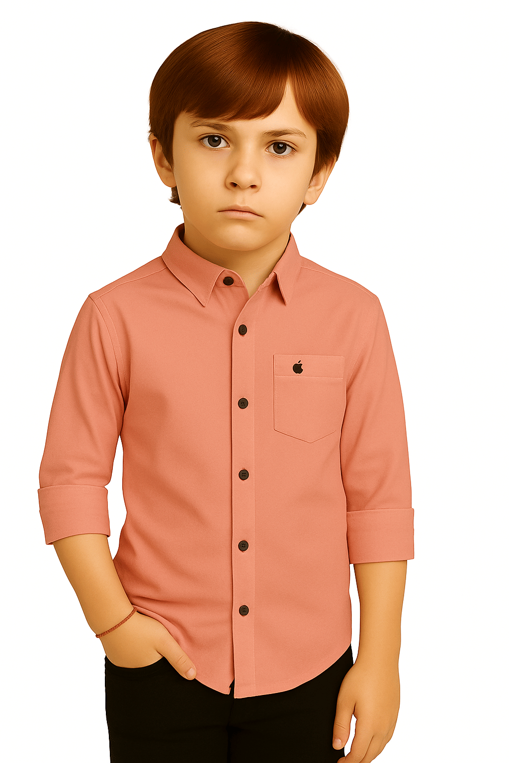 ZAKAR STYLE Pack of 1 Boys Cotton Blend Full Sleeves Shirt ( Peach ) ZAKAR STYLE Pack of 1 Boys Cotton Blend Full Sleeves Shirt ( Peach )