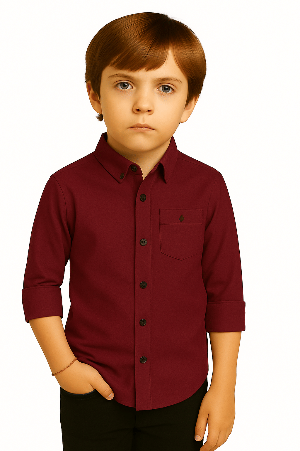 ZAKAR STYLE Pack of 1 Boys Cotton Blend Full Sleeves Shirt ( Red ) ZAKAR STYLE Pack of 1 Boys Cotton Blend Full Sleeves Shirt ( Red )