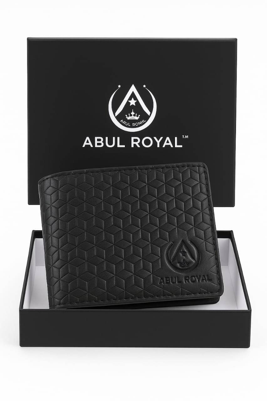     			ABUL ROYAL Leather Printed Men's Two Fold Wallet With 9 Slots For Card ( Black , Pack of 1 )