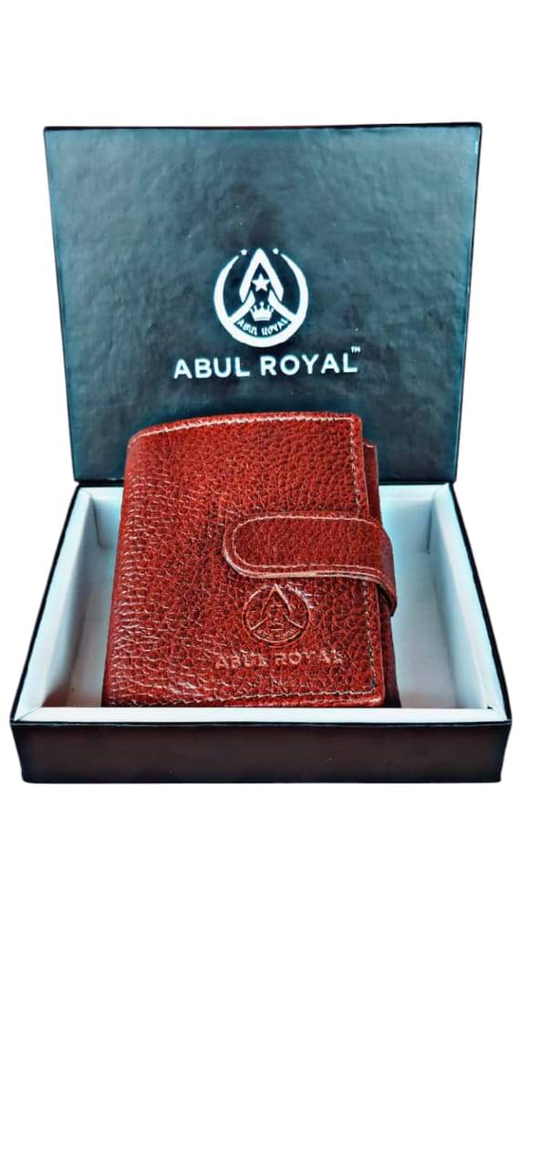     			ABUL ROYAL Leather Printed Men's Three Fold Wallet With 9 Slots For Card ( Brown , Pack of 1 )