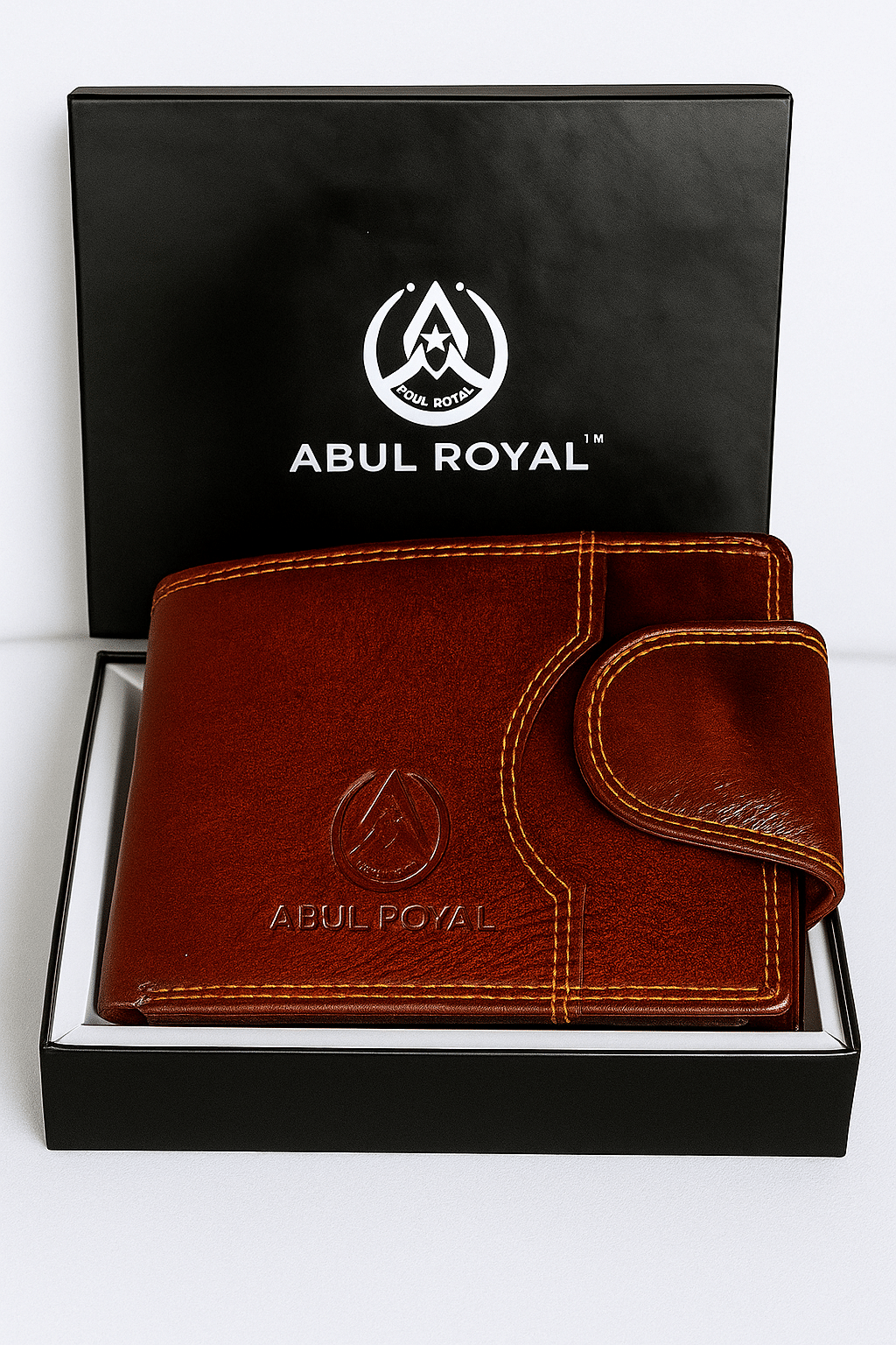    			ABUL ROYAL Leather Printed Men's Two Fold Wallet With 10 Slots For Card ( Brown , Pack of 1 )