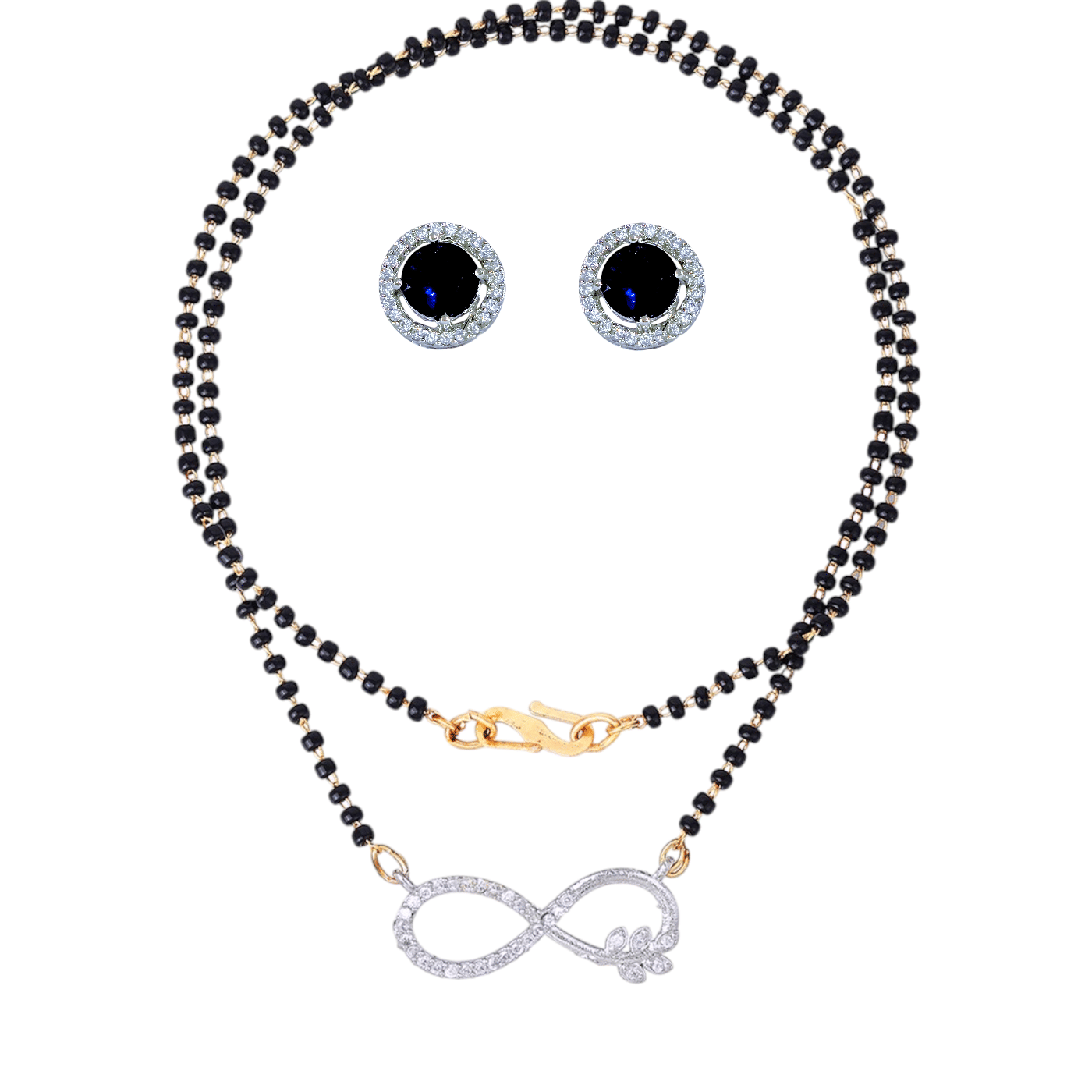     			AKLINA Blue Mangalsutra Set ( Pack of 1 )