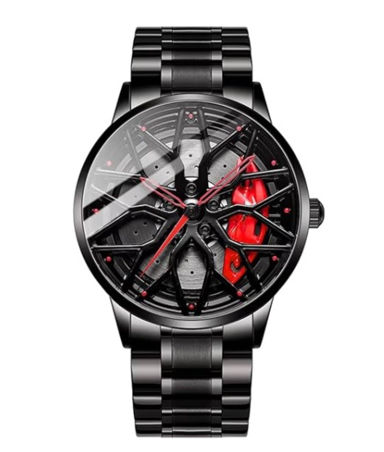 DaZon Orb Turntable Dial Stainless Steel Analog Men's Watch