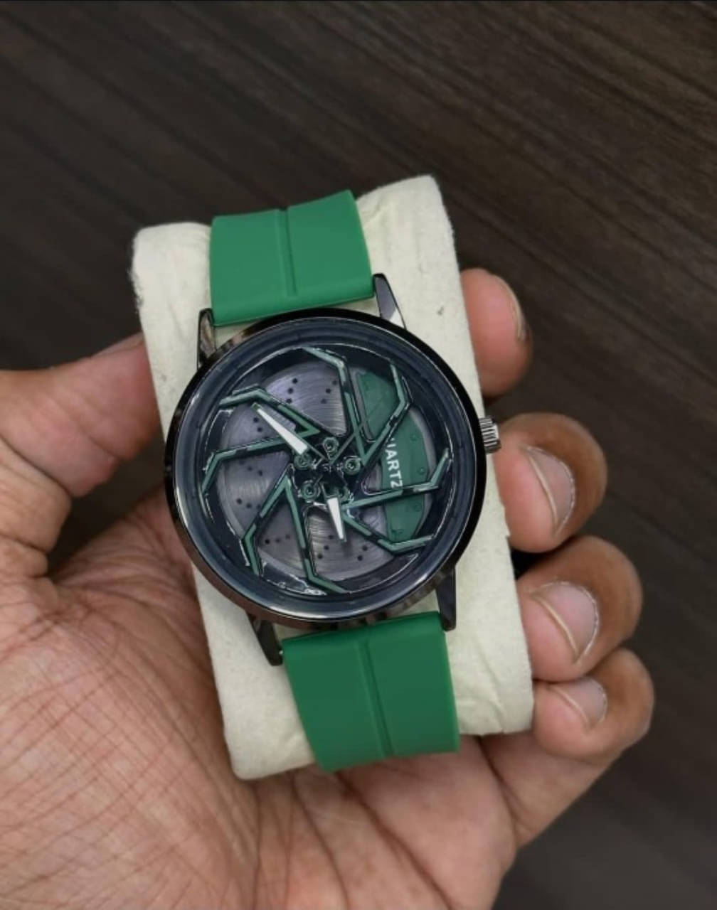    			Abrexo Green Silicon Analog Men's Watch