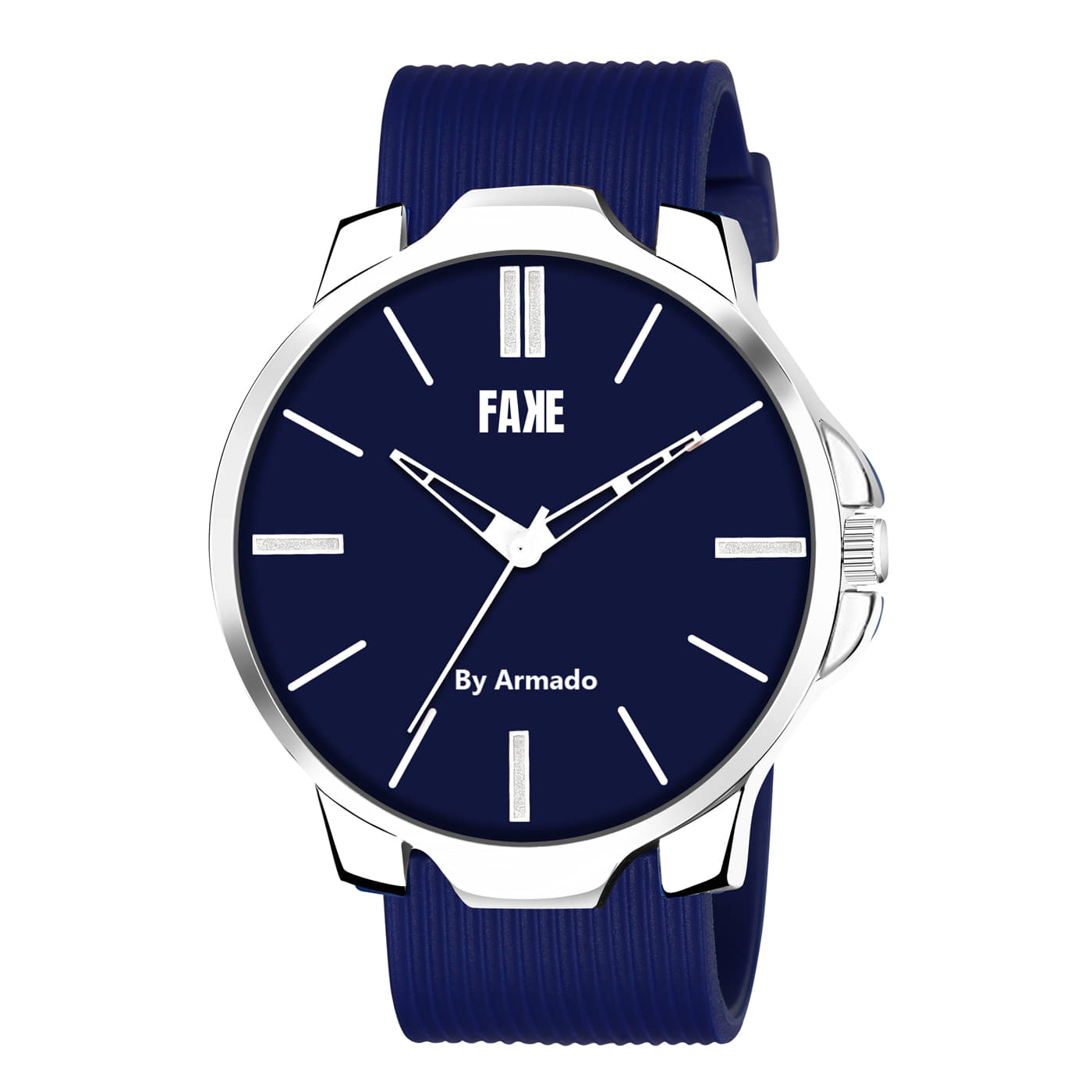     			Armado Blue Silicon Analog Men's Watch