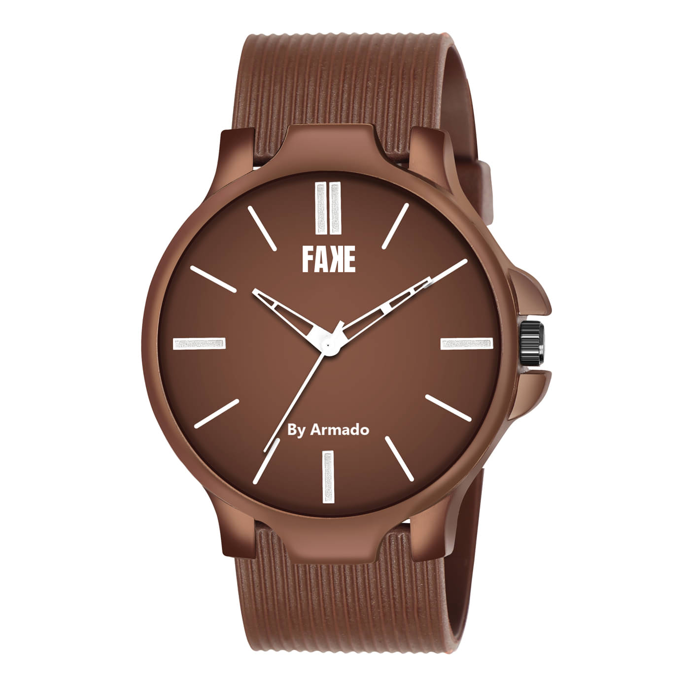     			Armado Brown Silicon Analog Men's Watch