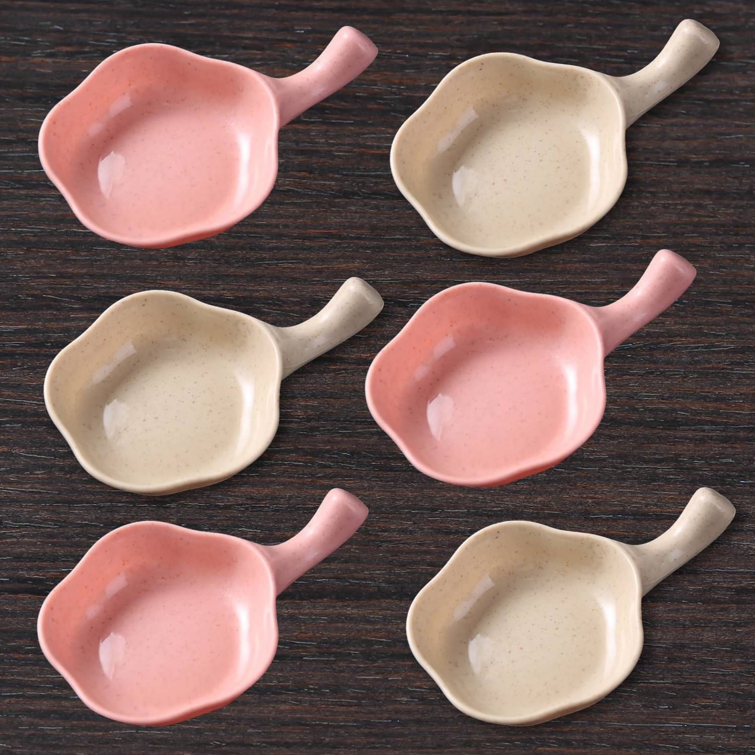     			Baskety 6 Pcs Plastic Multi Color Dessert Plate