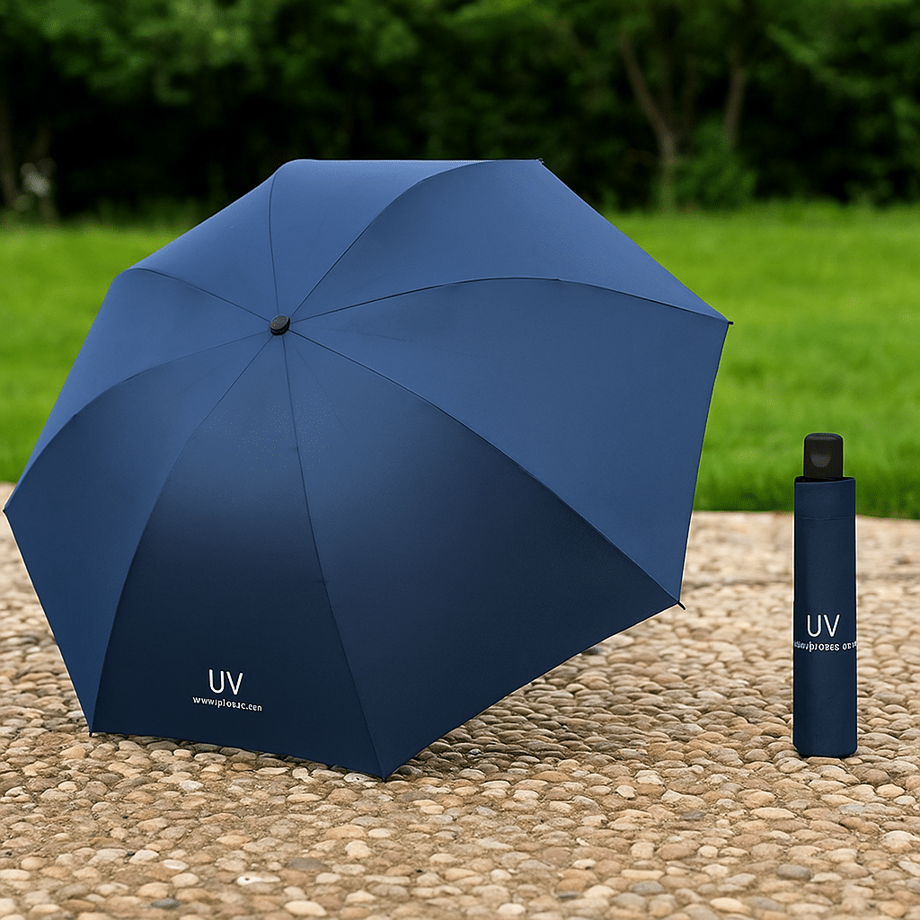 Baskety Navy 3 Fold Umbrella Baskety Navy 3 Fold Umbrella