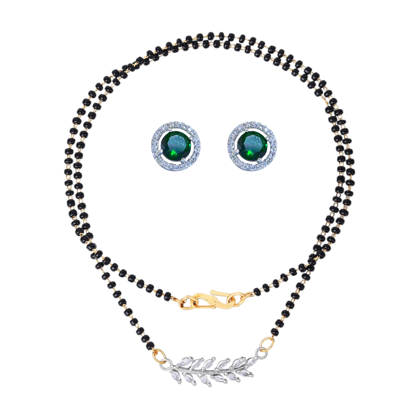 Charms Green Mangalsutra Set ( Pack of 1 ) Charms Green Mangalsutra Set ( Pack of 1 )