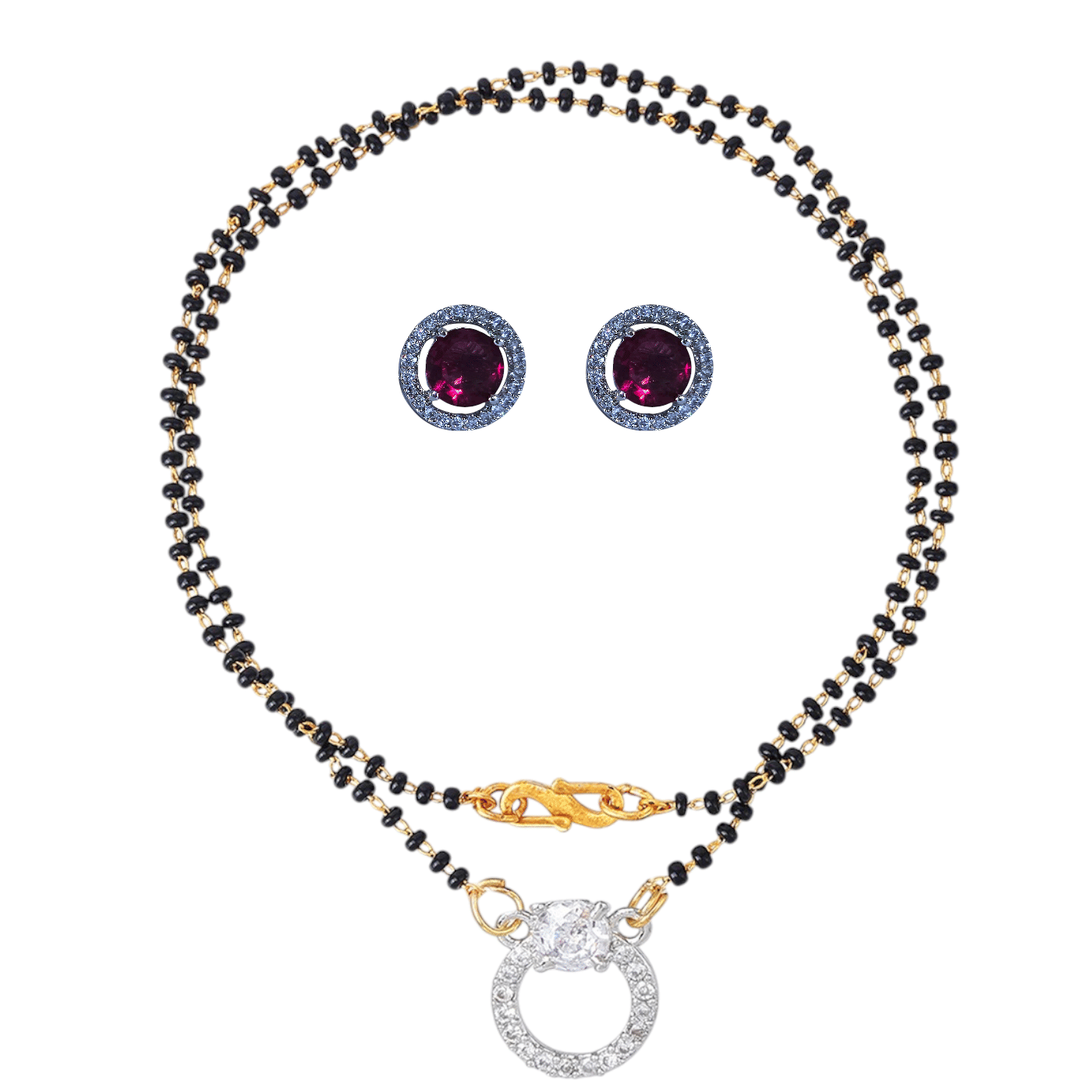     			Charms Red Mangalsutra Set ( Pack of 1 )