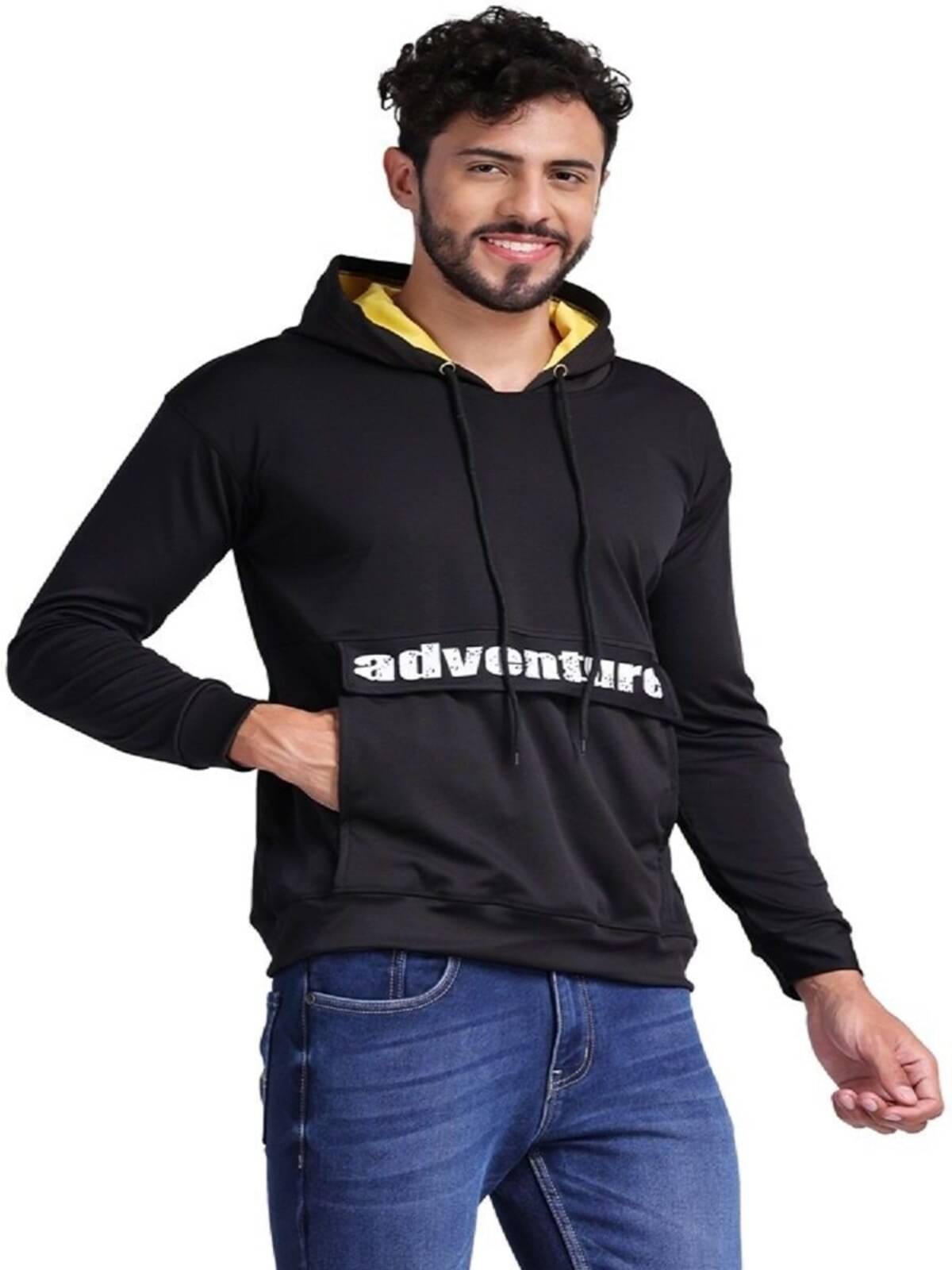 FLIRTY SOUL Polyester Men's Casual Jacket - BLACK ( Pack of 1 ) FLIRTY SOUL Polyester Men's Casual Jacket - BLACK ( Pack of 1 )