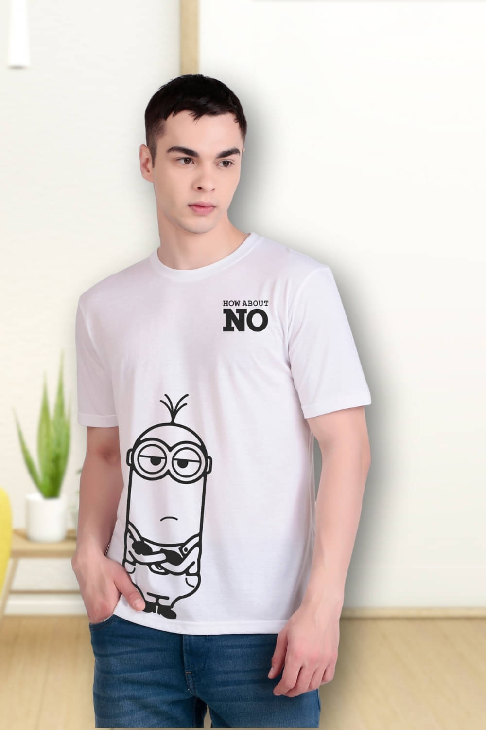 FLYIND VOGUE OUTFIT Men Polyester Regular Fit Self Design T-Shirt ( White ) FLYIND VOGUE OUTFIT Men Polyester Regular Fit Self Design T-Shirt ( White )