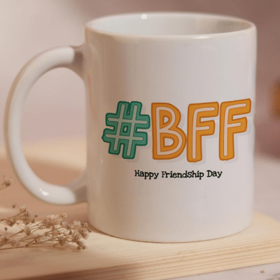     			InShreys BFF Quote Printed Graphic Ceramic Coffee Mug 340 mL ( Pack of 1 )