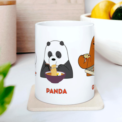     			InShreys Panda Icebear Grizz Graphic Ceramic Coffee Mug 340 mL ( Pack of 1 )