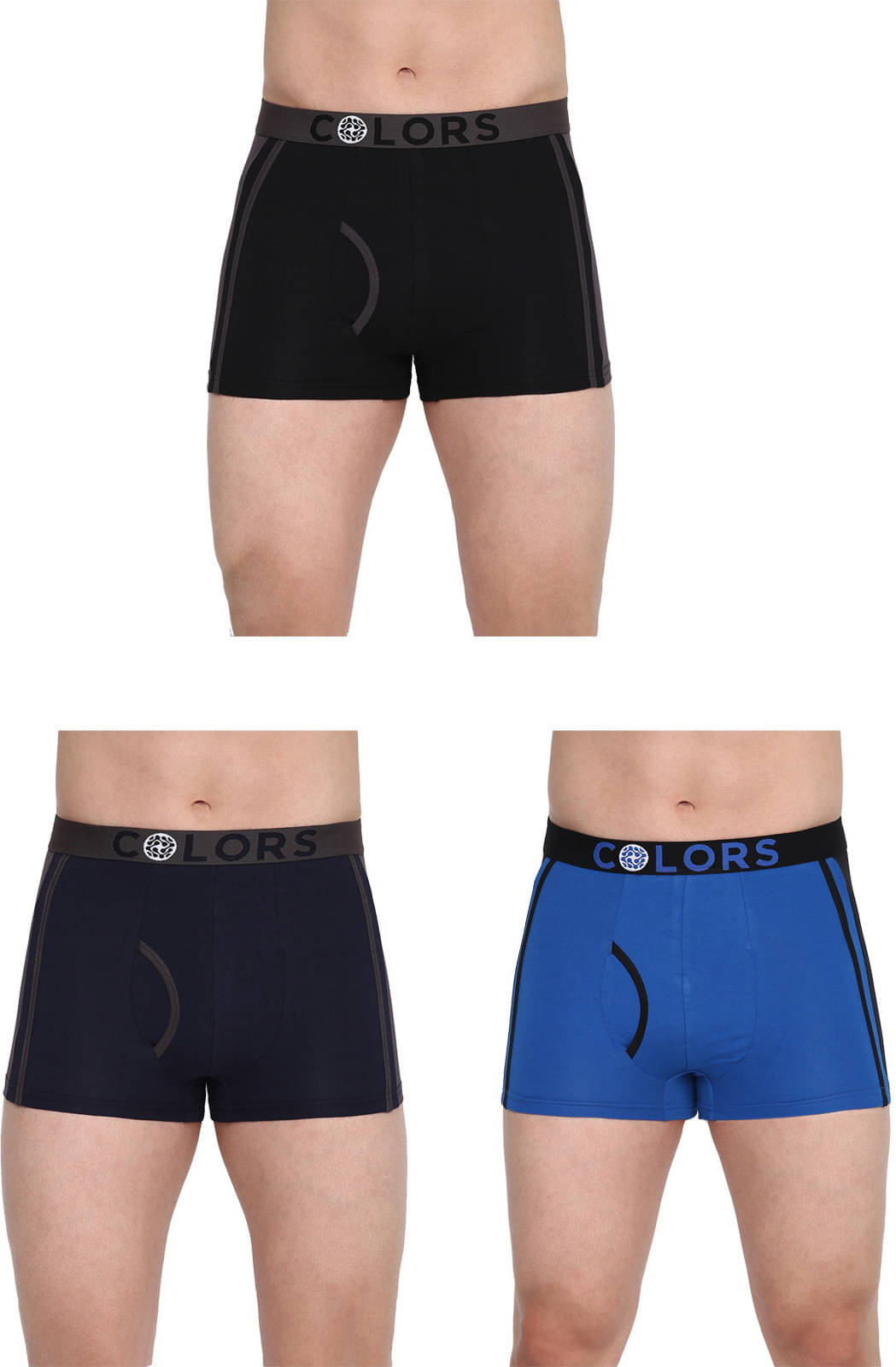    			Rupa Frontline Pack of 3 Cotton Trunks For Men's ( Multicolor )