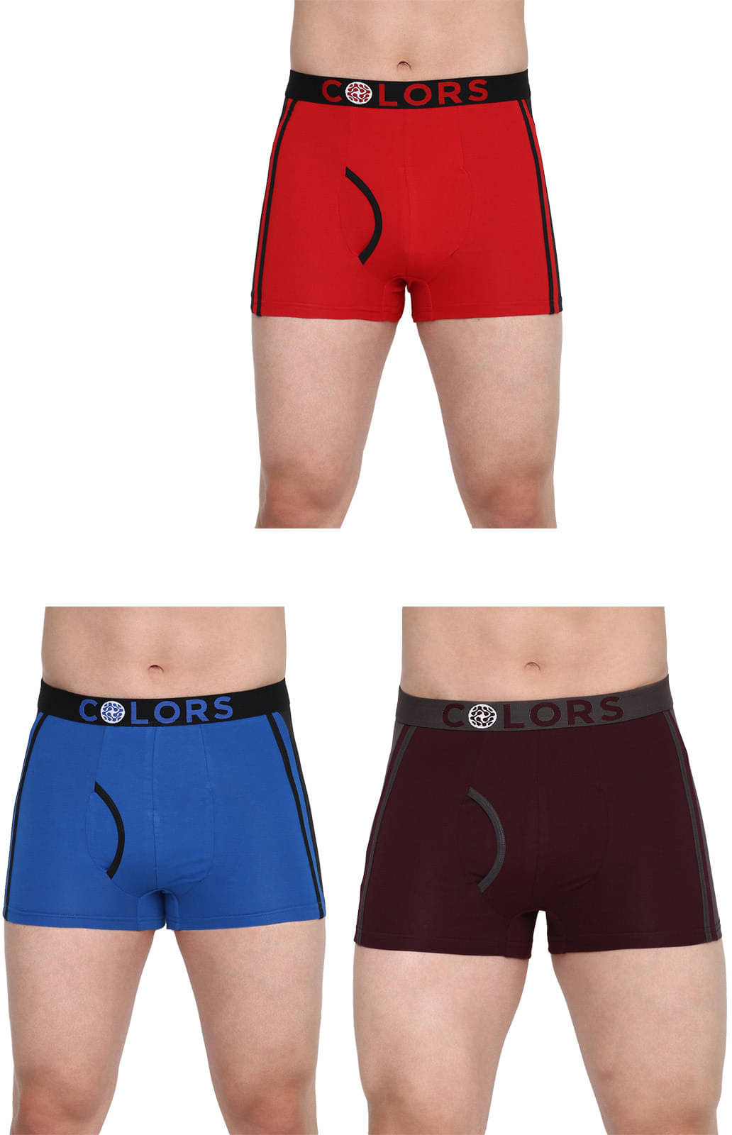     			Rupa Frontline Pack of 3 Cotton Trunks For Men's ( Multicolor )
