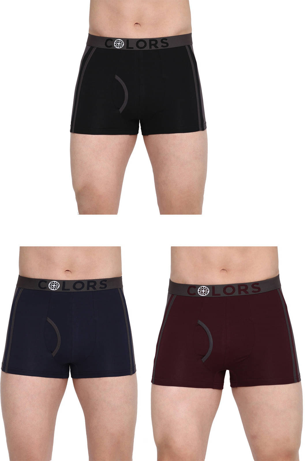     			Rupa Frontline Pack of 3 Cotton Trunks For Men's ( Multicolor )