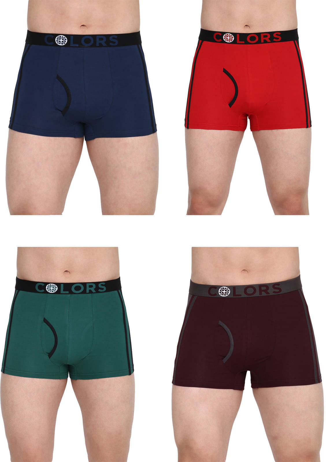    			Rupa Frontline Pack of 4 Cotton Trunks For Men's ( Multicolor )
