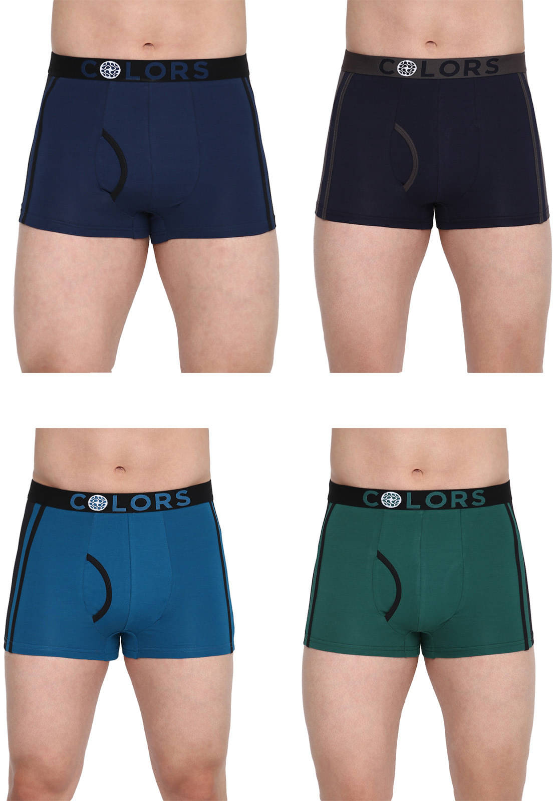     			Rupa Frontline Pack of 4 Cotton Trunks For Men's ( Multicolor )