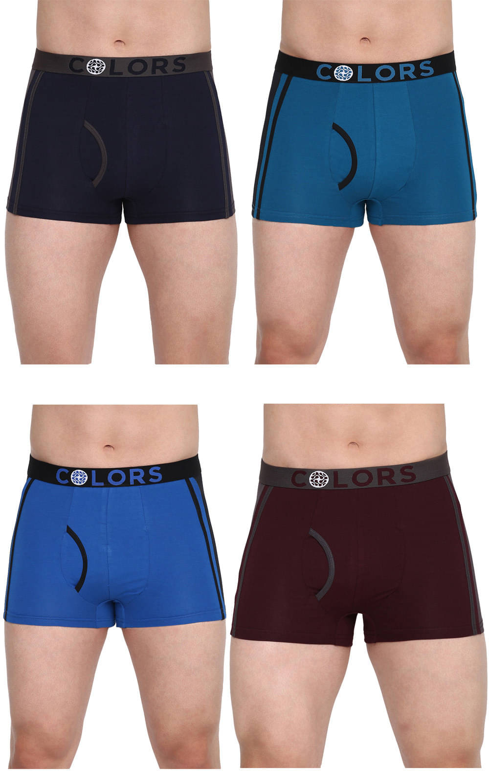     			Rupa Frontline Pack of 4 Cotton Trunks For Men's ( Multicolor )
