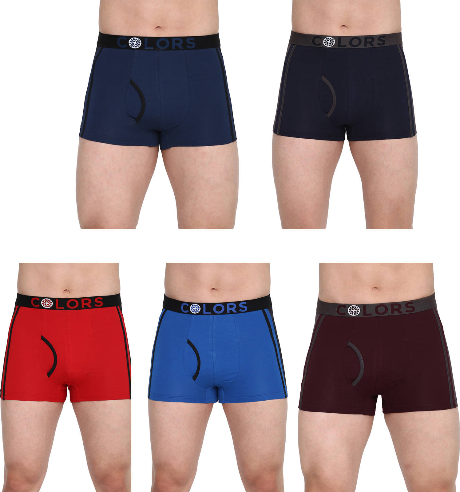Rupa Frontline Pack of 5 Cotton Trunks For Men's ( Multicolor ) Rupa Frontline Pack of 5 Cotton Trunks For Men's ( Multicolor )