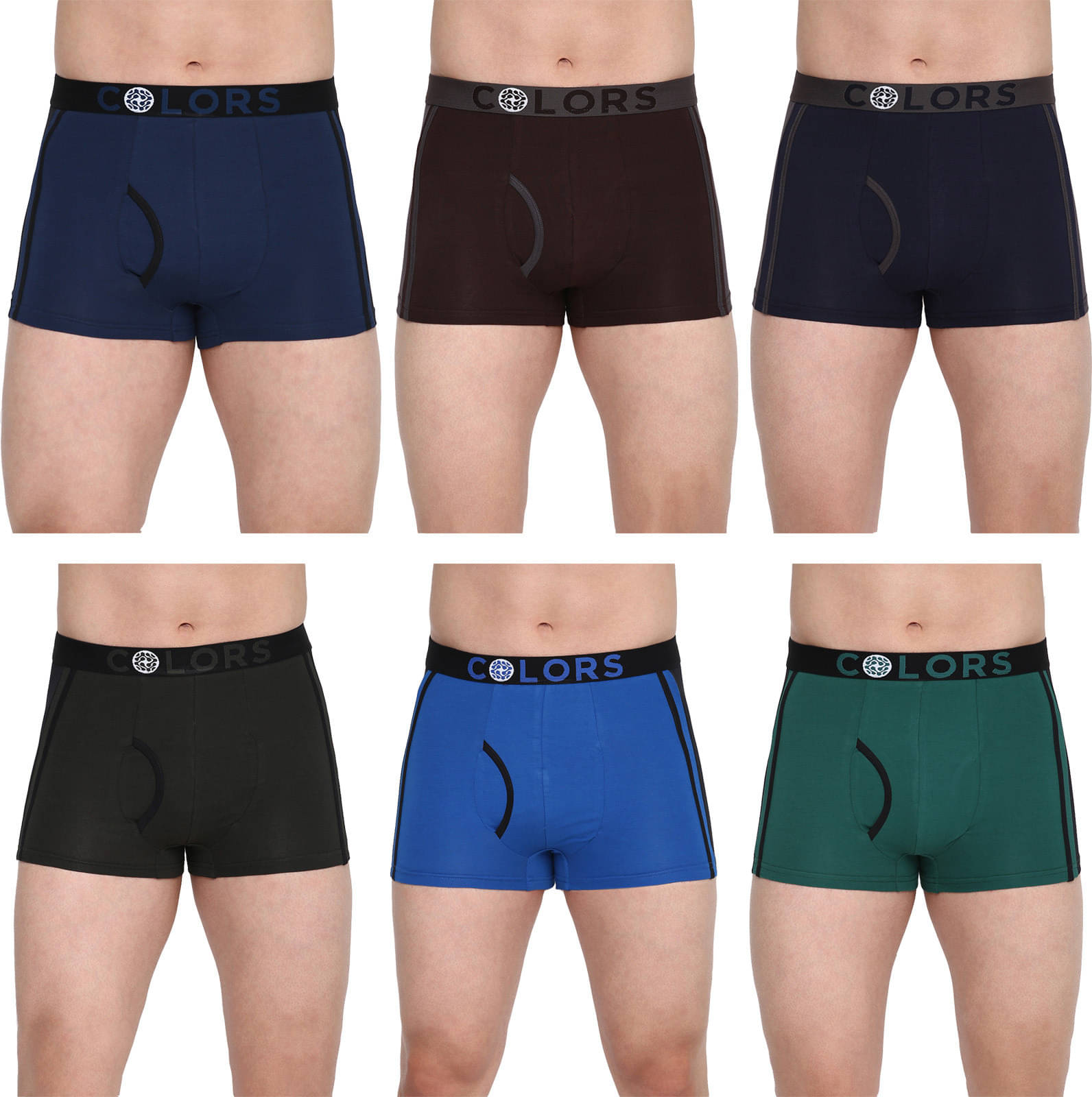     			Rupa Frontline Pack of 6 Cotton Trunks For Men's ( Multicolor )