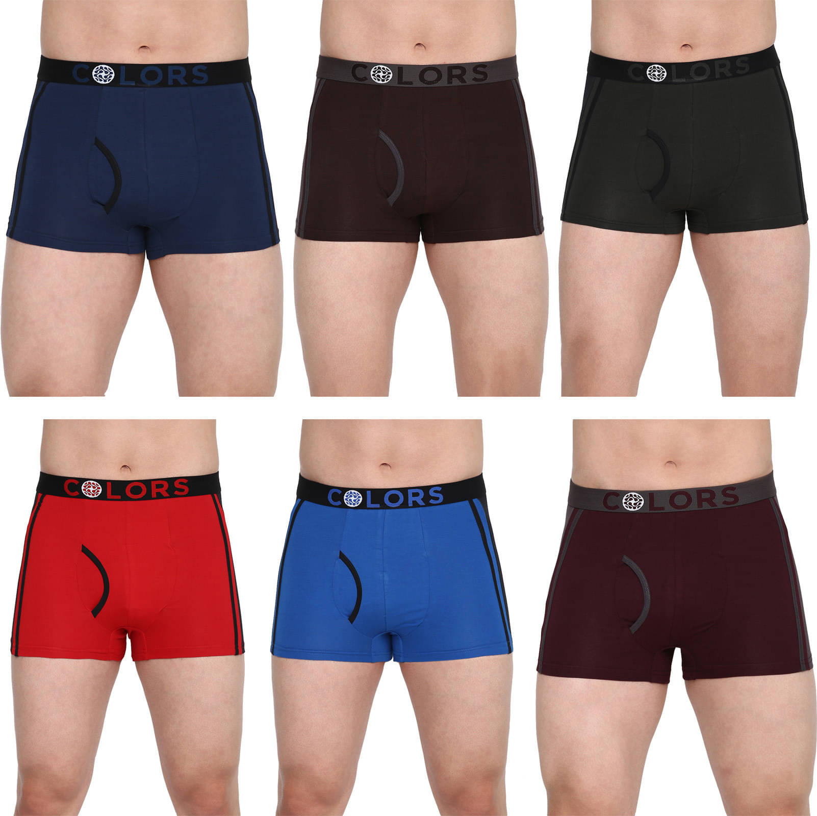     			Rupa Frontline Pack of 6 Cotton Trunks For Men's ( Multicolor )
