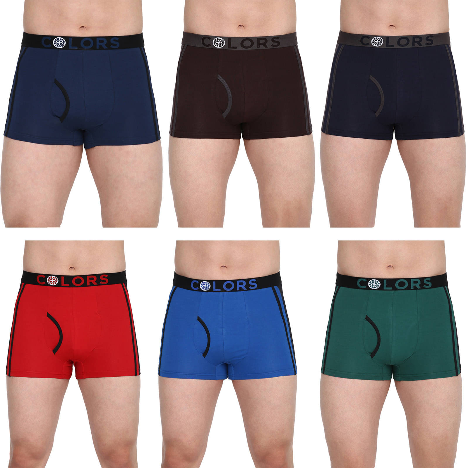     			Rupa Frontline Pack of 6 Cotton Trunks For Men's ( Multicolor )